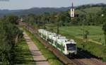 VT 005 und 3 weitere als BSB88435 (Elzach-Freiburg(Breisgau) Hbf) bei Denzlingen 25.5.12