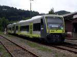Agilis Regioshuttle steht am 11.08.12 in Freyung Bhf 