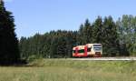 VT 233 als HzL 88060 (Rottweil-Brunlingen Bf) bei Schwenningen 25.8.12