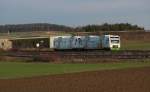 Im Doppelpack durch das Vogtland - 

Zwei Regioshuttle (einer davon VT 323) der Erfurter Bahn (Elster Saale Bahn) sind am eher frhlingshaften 29 Dezember 2012 am Weg durch das Vogtland von Hof nach Gera.

Hier sind sie bei Kornbach zu sehen.

Gleich erreichen sie Schnberg/Vogtland. Dort treffen die Bahnstrecken aus Hirschberg (nur noch Anschlu0bahn) und aus Schleiz-West (nur noch Museumsbetrieb) auf die Franken-Sachsen Magistrale.