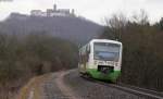 VT 130 als STB80527 (Eisfeld-Eisenach) am Wartburgblick 10.4.13