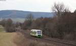 VT 123 als STB80533 (Neuhaus am Rennweg-Eisenach) bei Oberrohn 11.4.13