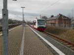  VT 512 wartet in Niederwiesa am 13.01.2014 auf die Weiterfahrt in Richtung Chemnitz