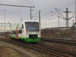 EB VT 313 als EB 80938 aus Kranichfeld, am 07.02.2014 bei der Einfahrt in Weimar.