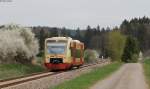 VT 248 als HzL88080 (Rottweil-Trossingen Bf) bei Lauffen 10.4.14