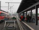 EB VT 001 als 7.  Unstrut-Schrecke-Express  DPE 2100 nach Donndorf (Unstrut), am 01.05.2014 bei der Bereitstellung in Erfurt Hbf. 