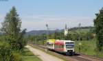 VT 017 und VT 501 als BSB88431 (Elzach-Freiburg(Brsg) Hbf) bei Denzlingen 13.6.14