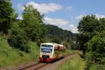 VT 250 als HzL88097 (Rottweil-Immendingen) bei Möhringen 30.6.15