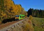 650 660 (VT 25) als WBA 84020 am 30.10.2015 bei Aussenried.