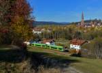 650 655 (VT 20) + 650 659 (VT 24) als WBA 83981 am 30.10.2015 in Zwiesel.