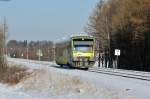 Ein unbekannter 650er der Agilis ag 84552 von Marktredwitz nach Kirchenlaibach bei Waldershof, 07.02.2015