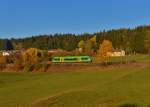 650 660 (VT 25) als WBA 84021 am 30.10.2015 bei Aussenried.
