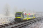 VT650.735 Agilis bei Marktleuthen im Nebel am 25.02.2016.