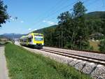 Ein SWEG Zug in Höhe Gutach in Richtung Hornberg