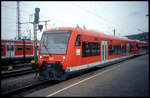 DB 650005-2 steht hier am 27.02.2007 abfahrbereit nach Tübingen im Bahnhof Plochingen.