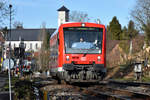DB 650 109 nähert sich am 01.03.2020 dem Zielbahnhof Lindau Hbf.
