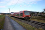 8. Januar 2022: 650 307, 022 und 301 als RB 22818 von Herrenberg nach Tübingen bei Entringen