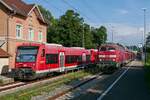 Auf Grund von Bauarbeiten zur Elektrifizierung des Streckenabschnitts Kressbronn - Lindau endeten/begannen die Fahrten nach/von Lindau in Kressbronn.
