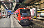 650 302-2 (Stadler Regio-Shuttle RS 1) der  Kulturbahn  hat sich in den Stuttgarter Hauptbahnhof auf Gleis 9  verirrt .