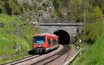 650 316 als RB 17931 (Pforzheim Hbf – Horb) am Mühlener Tunnel 4.5.23