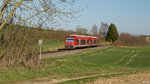 650 114 als RB nach Radolfzell am 08.04.2015 zwischen Bermatingen und Markdorf (Baden)
