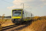 VT650.736 Agilis bei Ebersdorf b. Coburg am 24.10.2011.