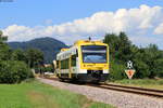 VT 522 als SWE 72226 (Oberharmersbach Riersbach-Biberach(Baden)) bei Zell am Hamersbach 25.6.20
