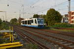 Als RB 34 kommt der RTB-Triebwagen VT 6.005 gen Dalheim fahrend dem Fotografen vor die Linse....Gleisbauarbeiten werfen ihre Schatten voraus wie man am linken unteren Bildrand unschwer erkennen kann.