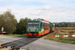 D-GWTR 654 012-3 als erstes Fahrzeug des GW 8107 (Ceske Budejovive - Cerny Kriz) am 22.September 2018 bei Borsov nad Vltavou.