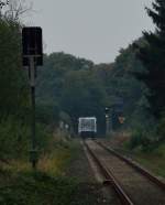 Fernnachschu auf den VT 6.015 alias 654 015-4 der hier gerade auf dem Eisernen Rhein unterwegs als RB 39 zu sehen ist, kurz bevor er die Stadtwaldstrae unterquert.