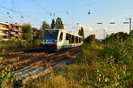 Als RB34 nach Mönchengladbach fährt hier gerade der 654 010-7 der Rurtalbahn in Rheydt Hbf ein. 29.8.2016