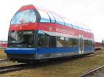 DER VT 670 der PEG bernahm beim Wittenberger Bw-Fest am 31.08.03 den Shuttle-Verkehr zwischen dem Hbf u. Bw.