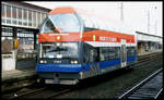 VT 670.4 steht hier als RB nach Duisburg Ruhrort am 6.2.2003 im HBF Oberhausen.