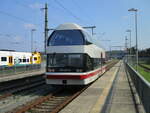 670 002 traff,am 25.August 2023,von Putbus kommend,in Bergen/Rügen ein.