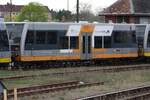 672 904-9 D-DB | Burgenlandbahn | auf Gelände Eisenbahnwerk Eberswalde GmbH | vom Hbf aus aufgenommen | Ende April 2022