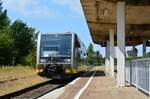 672 910 fährt in Braunsbedra aus gen Merseburg.

Braunsbedra 07.08.2018