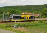 Burgenlandbahn 672 901  Der Querfurter  (95 80 0672 901-5 D-DB) als RB 34881 nach Naumburg (S) Ost, am Hp Wangen (U); 06.06.2011