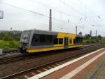 LVT/S der Burgenlandbahn noch ohne Firmenlogo.
Am 02.08.11 war 672 916 als RB nach Wangen/Unstrut unterwegs. Das Logo der Burgenlandbahn fehlte noch.
hier zusehen die Einfahrt Naumburg/Saale Hbf.