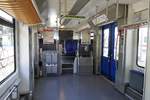 Blick in den Innenraum eines Triebwagen der Baureihe 646 der Usedomer Bäderbahn GmbH.
