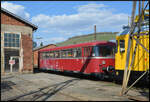 Der Schienenbusbeiwagen 996 248-1 (ehem. EVG) im DGEG Museum in Würzburg Zell. Der Beiwagen ist seit 2026 im Besitz der Mainschleifenbahn (MSB) und soll dort zukünftig an verkehrsreichen Tagen zwischen Seligenstadt und Astheim (Volkach) ein ...
