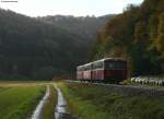 996 677-9 ; 996 310-8 und 798 829-8 als RE 76790 (Herzhausen-Frankenberg (Eder) bei Ederbringhausen 24.10.10