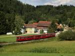 Der VT 98 der PEF als Sonderzug nach Passau am 15.08.2013 unterwegs bei Neuhausmhle.