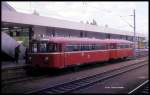 Auch Schienenburg 795240 gekuppelt mit Beiwagen 995019 war am 25.5.1990 in Heidelberg für den BDEF im Sonderzugeinsatz.