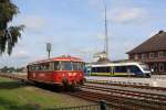 Moorexpress EVB VT 168 am 26.08.2015 in Bremervörde.