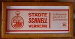 Reichsbahnflair  vermitteln die Reklametafeln, die �ber den Sitzen in den Abteilen der 1.