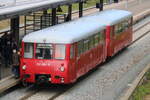 Die Neustrelitzer Ferkeltaxe 172 001+172 601 als Sonderfahrt von Neustrelitz nach Rostock-Marienehe kurz nach der Ankunft in Rostock-Marienehe.14.05.2026