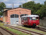 Diesmal fehlte der 172 141.So stand der 172 140,am 25.Juli 2026,alleine vor dem Lokschuppen,in Bergen/R�gen.