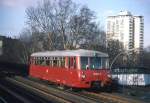 171 065 als Personalwagen auf der Stadtbahn Berlin aufgenommen am S-Bahnhof Tiergarten, 27.03.1985.