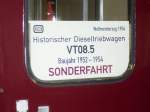 Der Zug kam berpnktlich aus Berlin, und fuhr nach einer kurzen Pause (ca. 30 Min.) weiter nach Braunschweig.
Reiseweg: Bln Hbf-Le Bf(S) 14:40 - weiter ber Bln Ostbahnhof, Karlshorst, Jterbog, Lu Wittenberg, Bitterfeld, Halle, Naumburg, Jena, Probstzella nach Bamberg. Gegen 20:58 verlies er Bamberg wieder Richtung Braunschweig ber Schweinfurt, Thngen (U.fr), Gemnden, Fulda, Gttingen und Hildesheim.