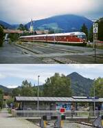 Im Frühjahr 1989 kam das  Stuttgarter Rössle  im Rahmen einer Sonderfahrt nach Schliersee, abgestellt wurde er auf einem damals noch vorhandenden Gleise, die früher weiter zum 1978 abgerissenen Lokschuppen führten, darunter eine Vergleichsaufnahme vom 01.09.2023.